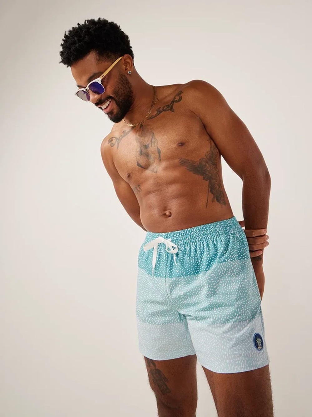 Chubbies Men's The Whale Sharks 5.5" Classic Liner Swim Trunks Blue Size S